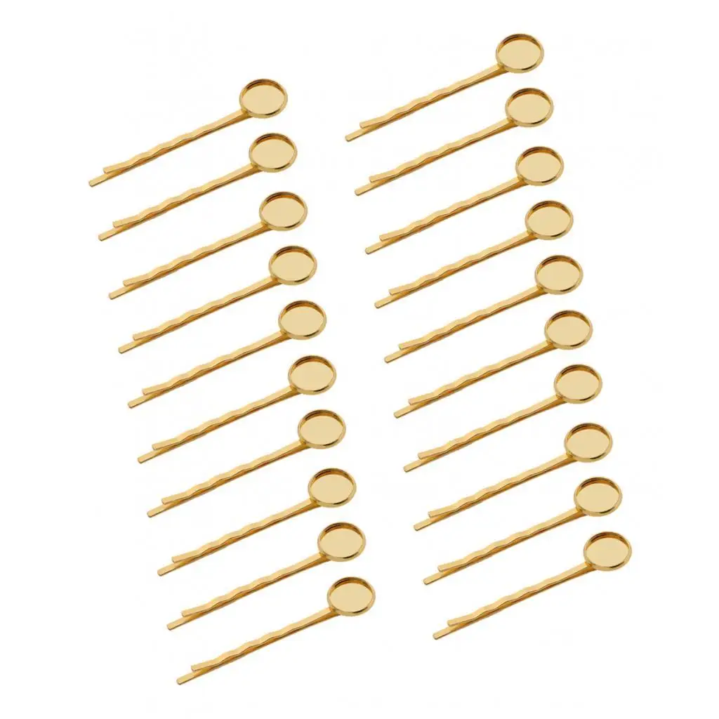 Women’s DIY Metal Hair Pins Setting Base 12mm Blank Barrettes Clip Headwear for Custom Hair Accessories Decoration