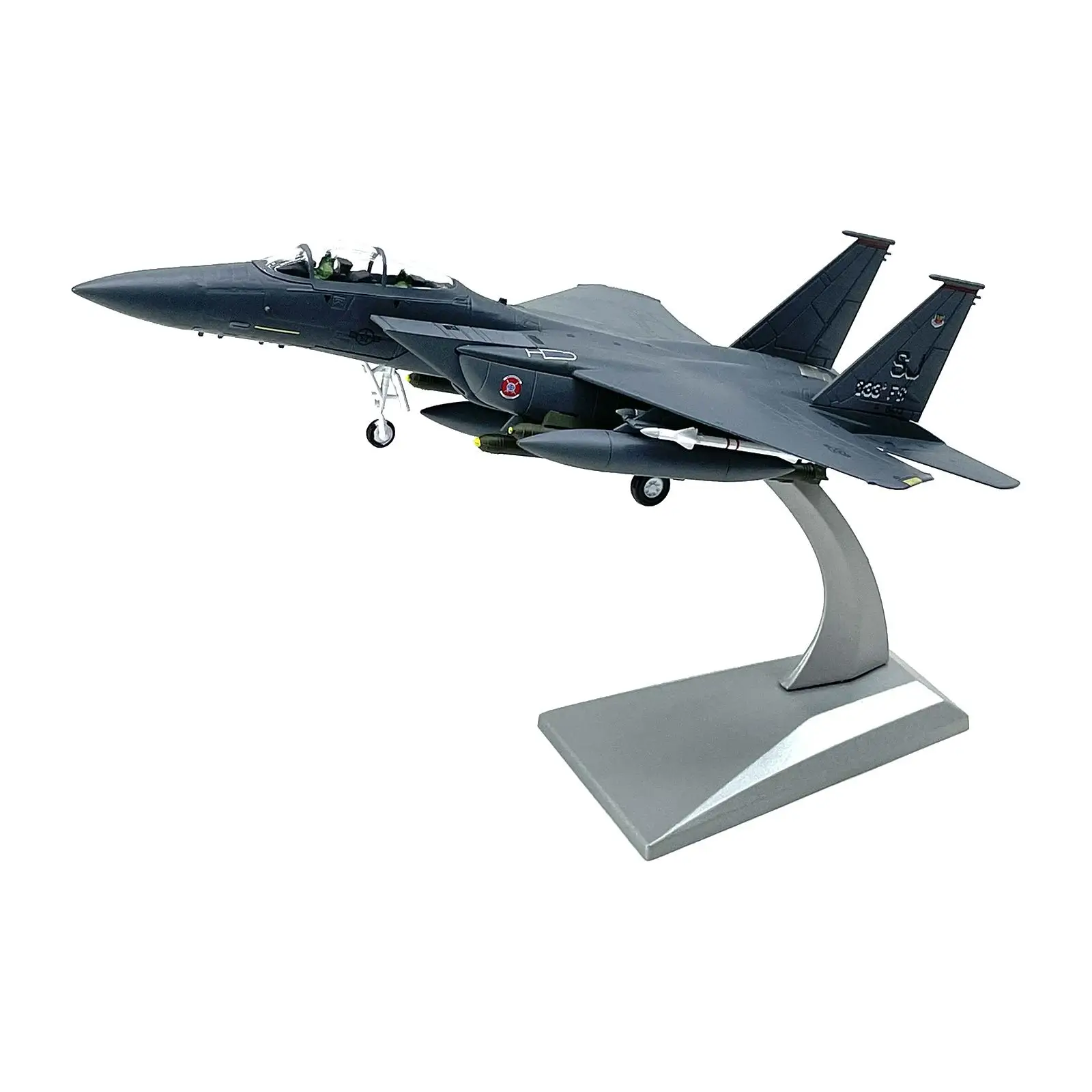 1:100 Scale F 15E Fighter Plane Model Exquisite Miniature for Decor