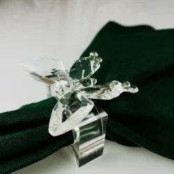 Free Shipping Crystal Butterfly Napkin Ring For Holidays And Wedding Set Of 4 Pcs
