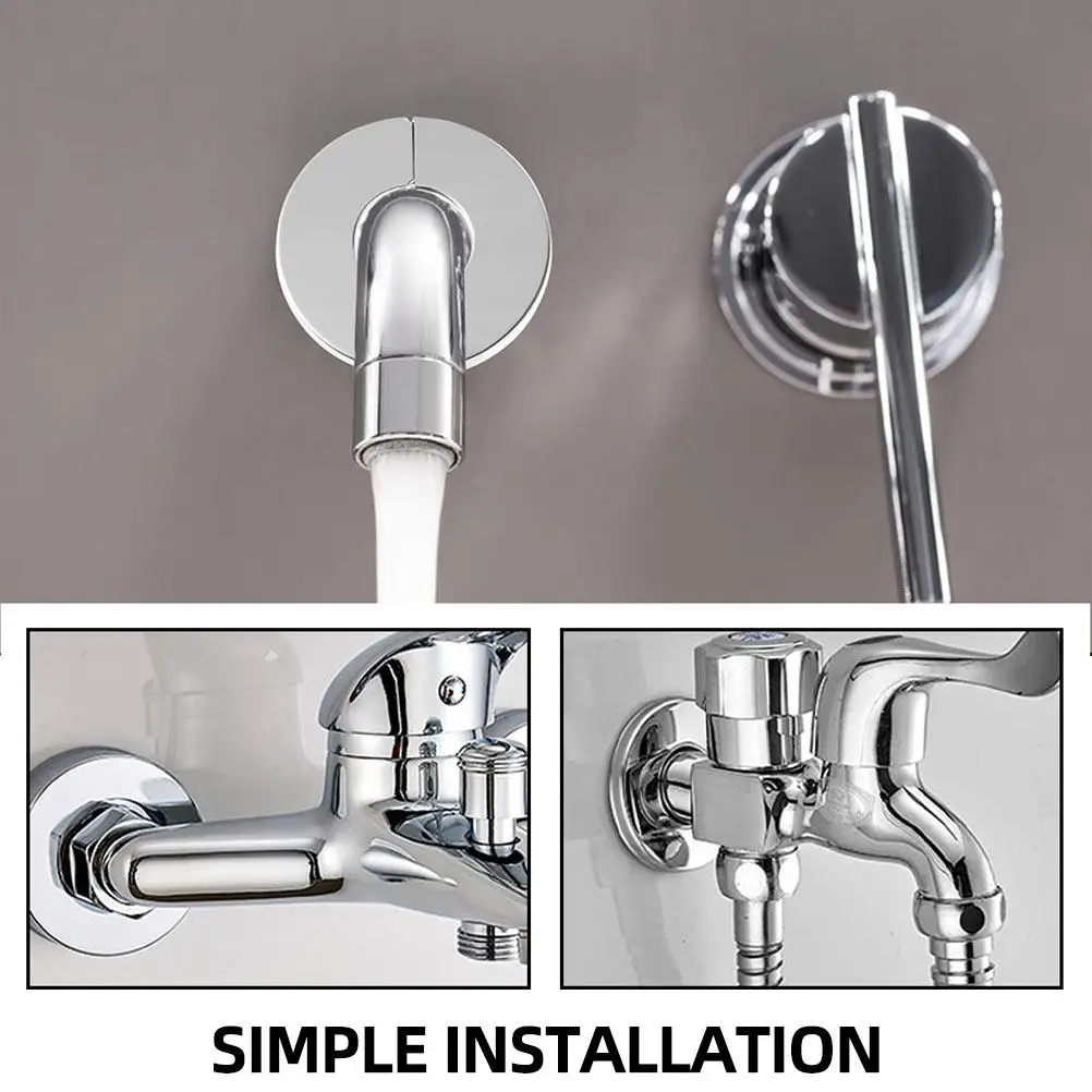 6Pcs Stainless Steel Water Cover Wall Hole Concealer for Pipe Through Wall Decoration Kitchen Bathroom Flue Pipeline Hole Cover