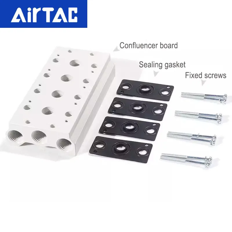 AirTAC 4V/5V Solenoid Valve Base Busbar Base Plate 100M-200M-300M-400M/-2F-3F-4F-20F Busbar Pneumatic