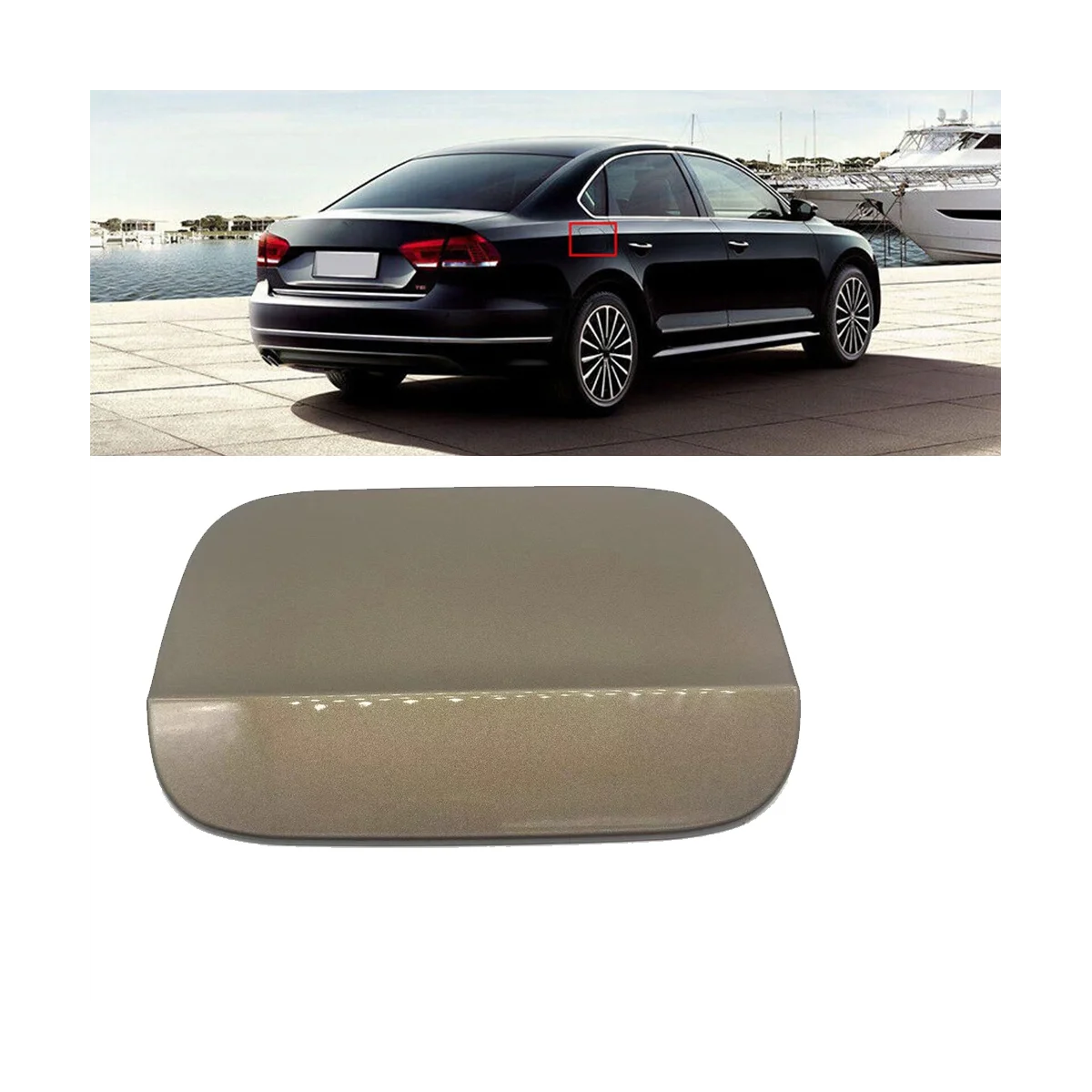 Car Fuel Filler Caps Decorative Shell 561809857 for VW Passat 2011-2018 Lid Gas Tank Door Trim Cover 561-809-857-EGRU,C