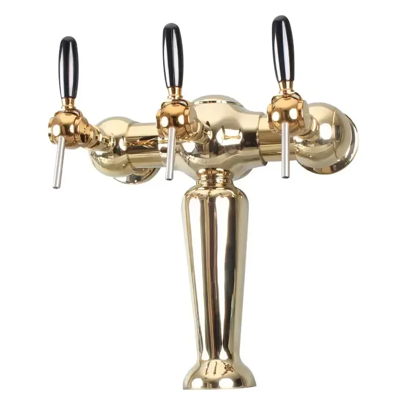 for GHO 3 Hole Gold Vase Stainless Steel Beer Column Beer Tower