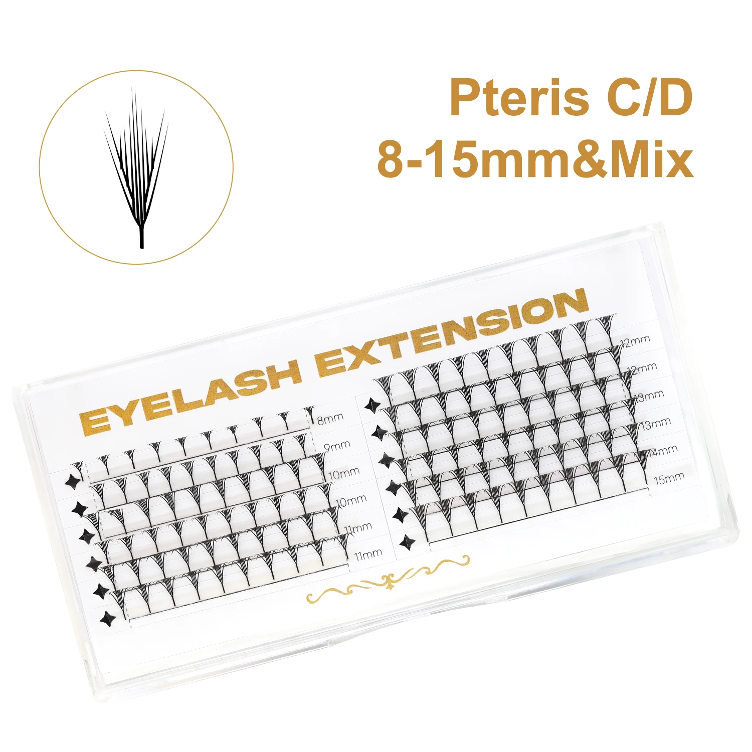 AGUUD Anime Spike Lash Extension, Natürliche Leichte Flatternde Manga-Wimpern, Vorgefertigte Spire-Wimpern Manga-Wing-Wimpern – Detail 9