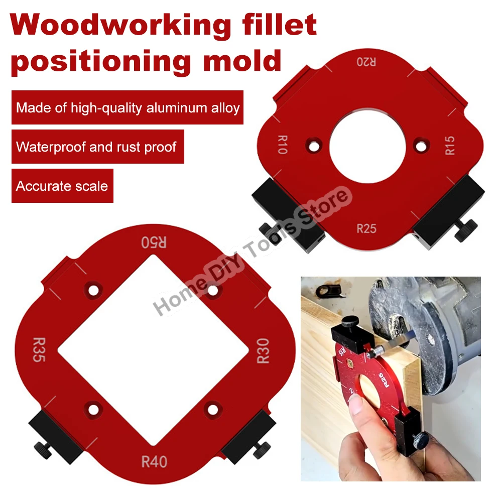 Trimming Machine Cutting Fillet Template R-angle Arc Template for Woodworking Electric Router Slotting Wardrobe Woodboard Tools