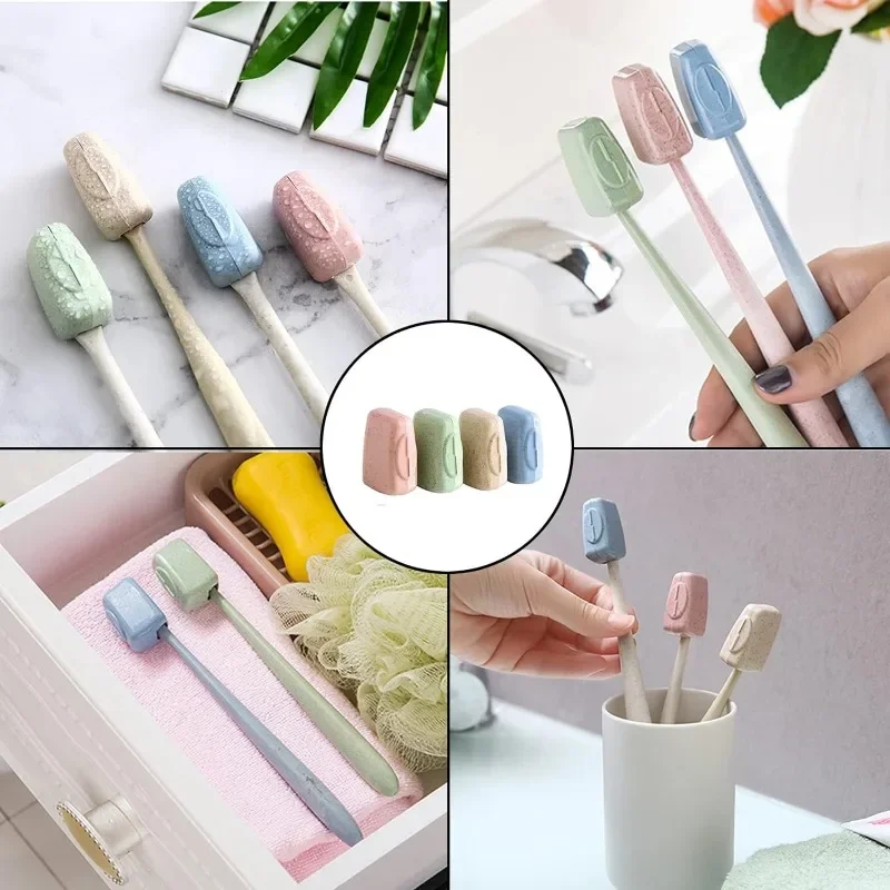 4/20Pcs Toothbrush Head Cover Caps Portable Tooth Brush Holder Protector Case for Travel Outdoor Camping Bathroom Organizer