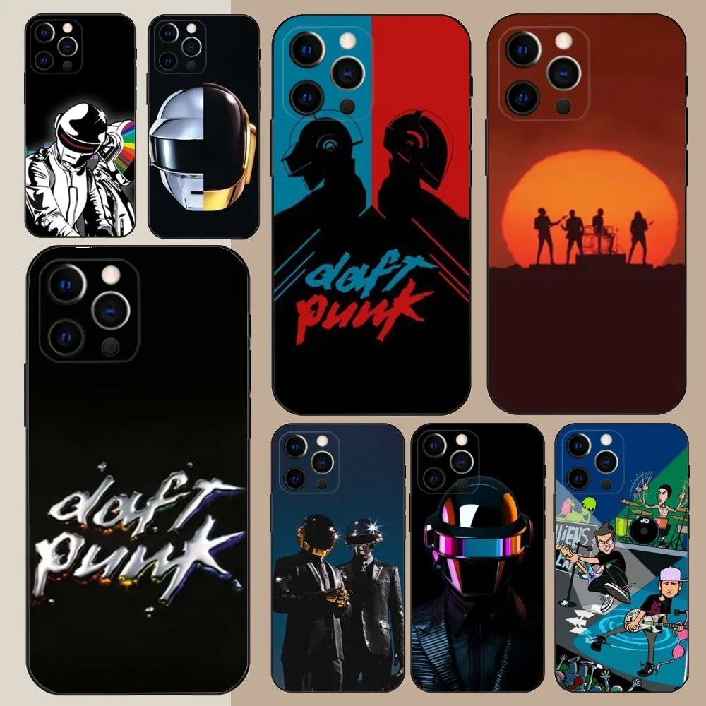 D-Daft P-Punk Band   Phone Case For Apple iPhone 15,14,13,12,11,Pro,X,XS,Max,XR,Plus,Mini Soft Black Cover