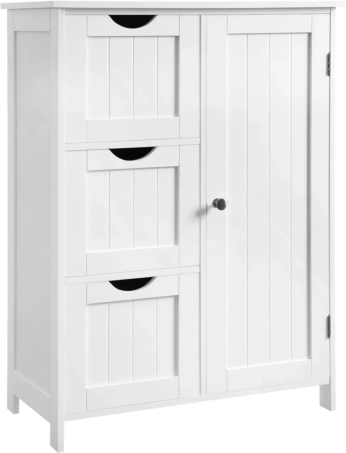 

Freestanding Storage Cabinet with 3 Drawers and Adjustable Shelf, White, for Bathroom Living Room Kitchen