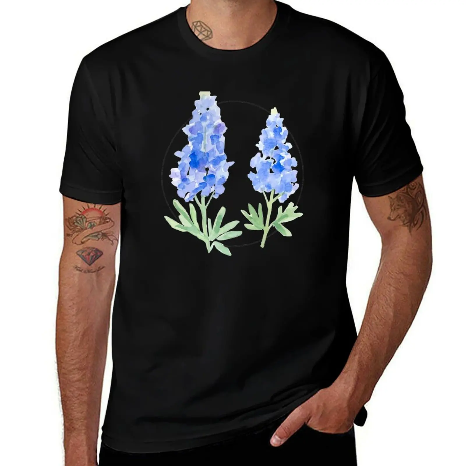 watercolor bluebonnets T-Shirt Thanksgiving Day Tee Top T-Shirt