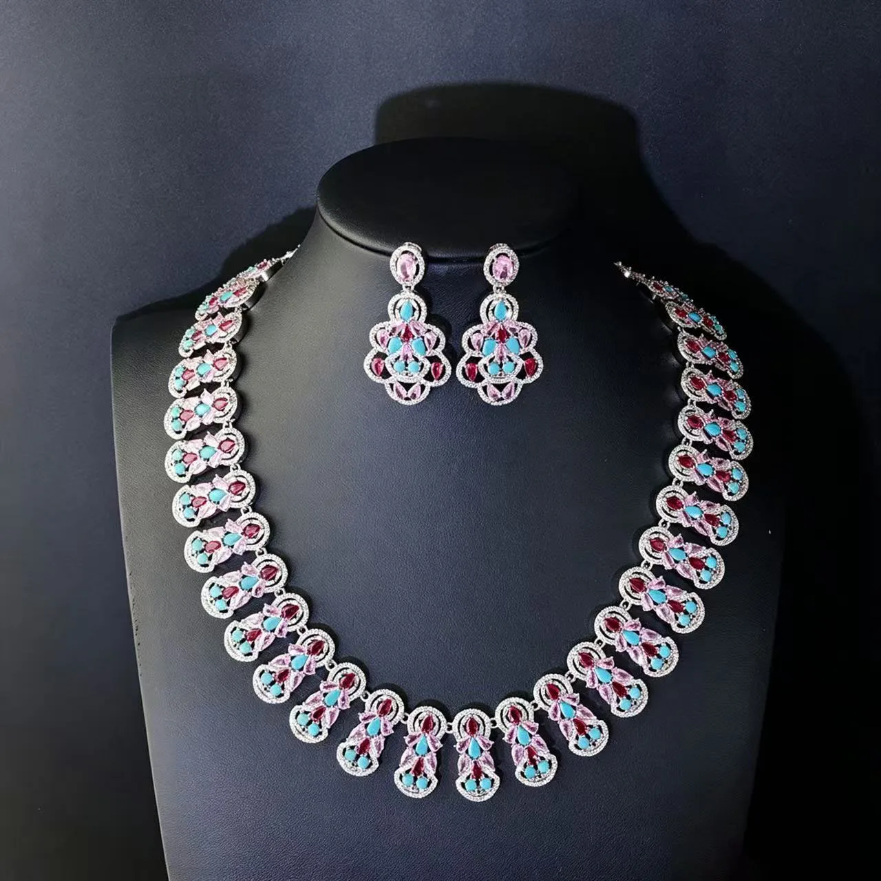 european-and-american-style-luxury-multicolor-necklace-earrings-bracelet-set-women's-jewelry-wedding-travel-daily-gift-m-1051