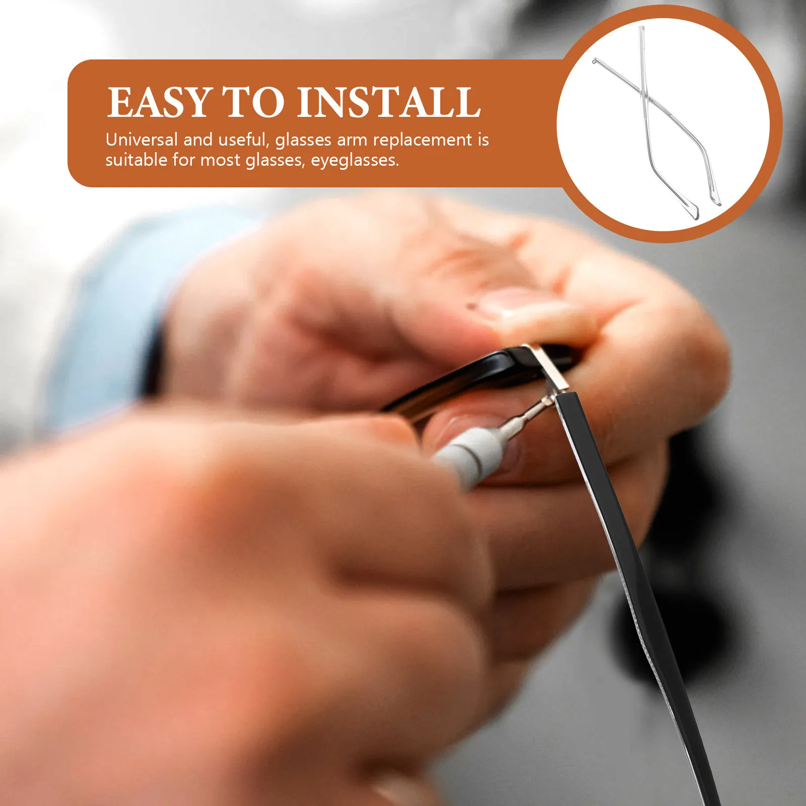 

1 пара металлических сменных дужек для очков, стильные и удобные, для ремонта очков и солнцезащитных очков, аксессуары для ремонта.