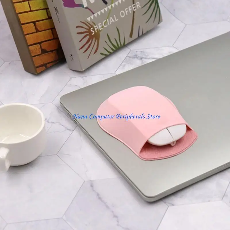 F68C Universal Stick-On Mouse Mouse Holder for Wireless Mouse Sleeve for Laptop Reusable Adhesive Storage Cover