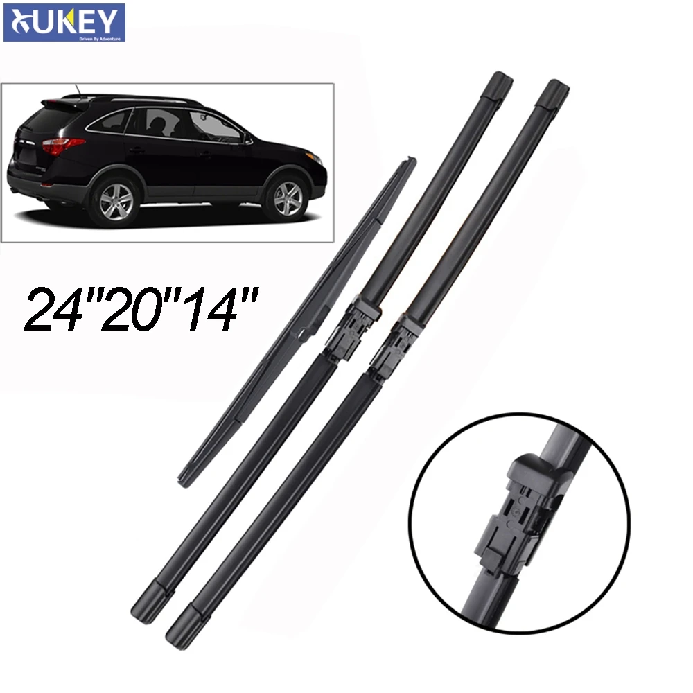 Xukey Front Rear Windscreen Wiper Blades Set For Hyundai Veracruz IX55 24