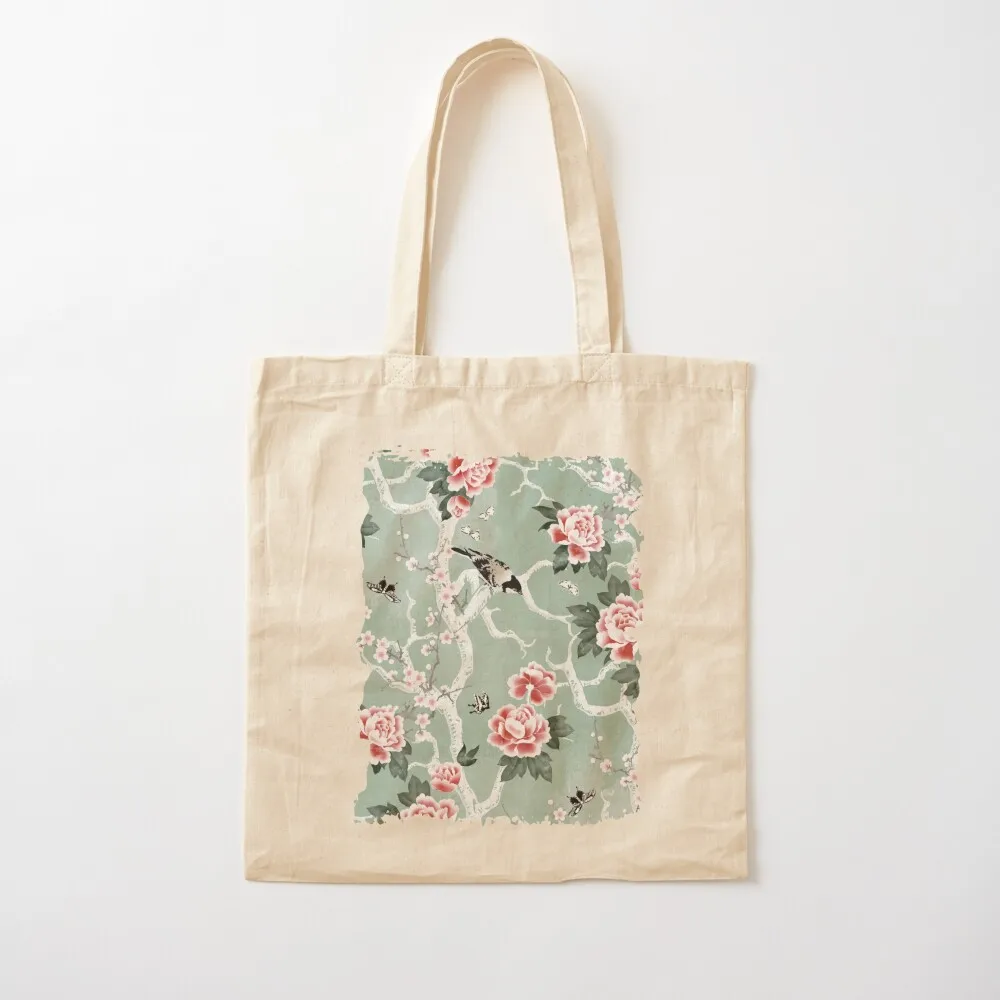 

Chinoiserie birds in green Tote Bag cute tote bag Canvas Women's bags Canvas Tote Bag