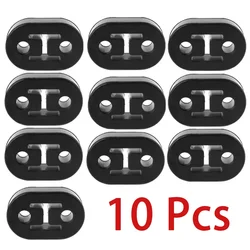 11mm 2/4/6/8/10pcs Universal Black 2 Holes Diameter General Parts Car Rubber Exhaust Tail Pipe Mount Brackets Hanger Insulator