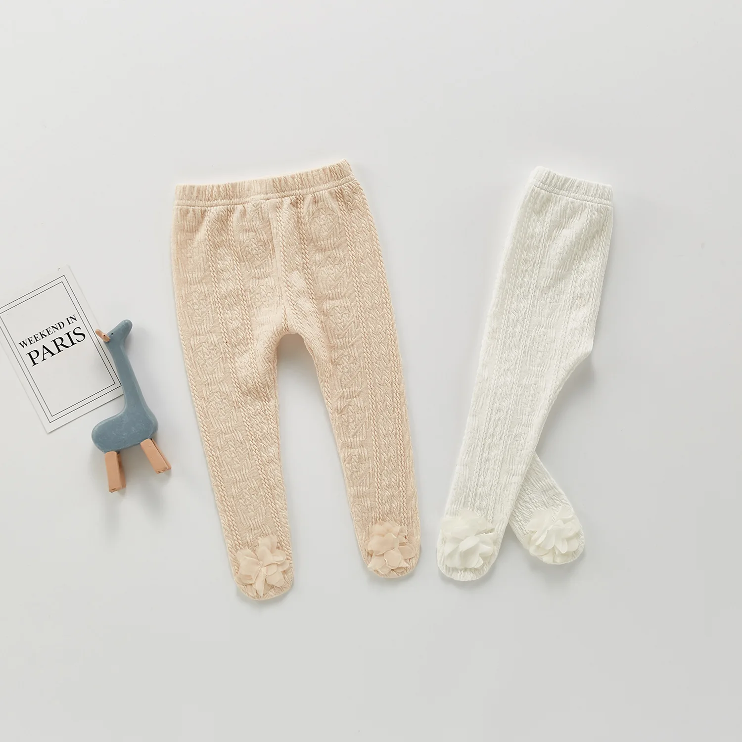 

Baby Girl's Pit Striped Jumpsuit Pantyhose Autumn New Product Ankle Bottom Socks Kids Pants