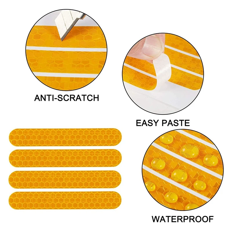 16X Reflektierende Aufkleber Wasserdichter Warnstreifen Nachtreflektierende Aufkleber für Ninebot Max G30