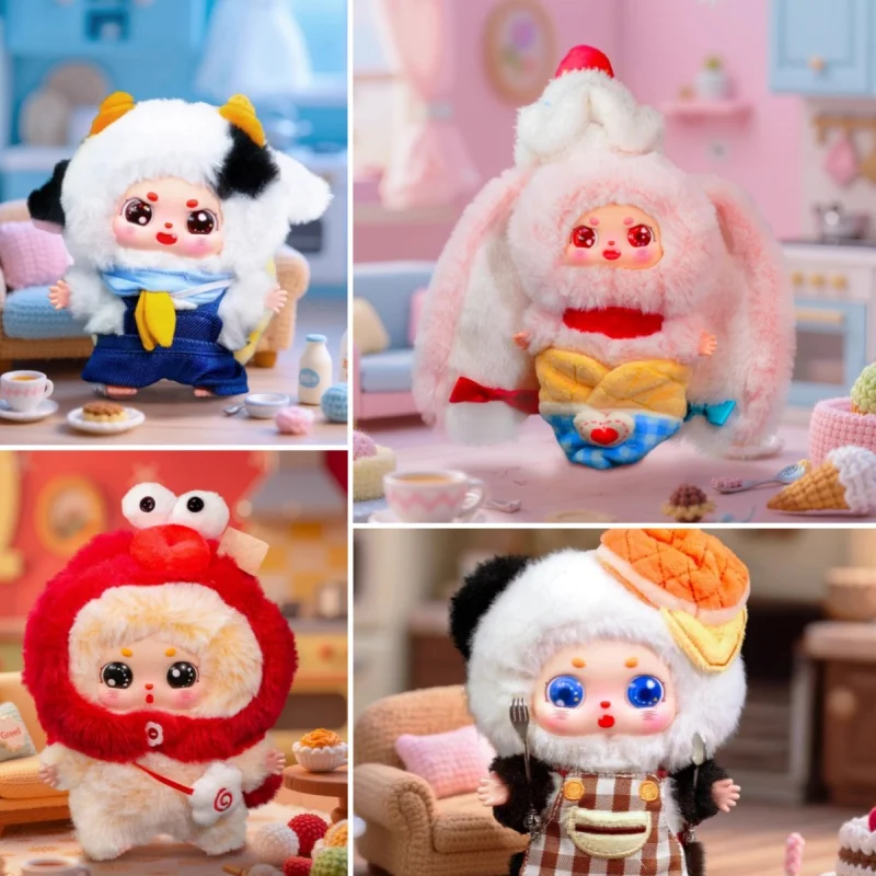 

Подлинная детская фасоль Three Little Fatty Bean Что следует я ешь сегодня Симпатичная слепая коробка Модные игрушки Симпатичные фигурки Декоративная кукла Подарки