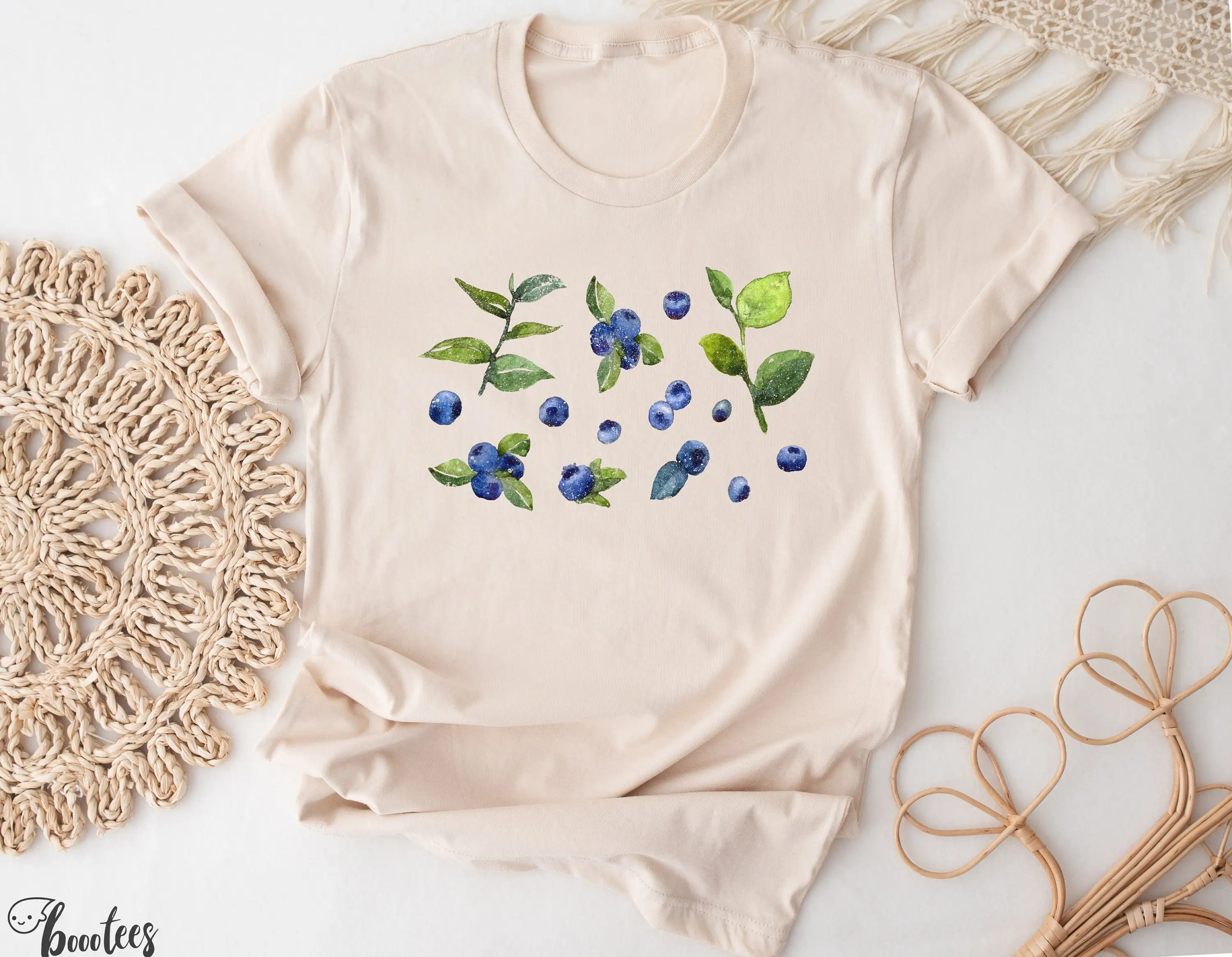 Blueberry Print T Shirt Gardener Idea Gardening Present Berries Plants Garden Botany Botanical Fruit Farming Lover