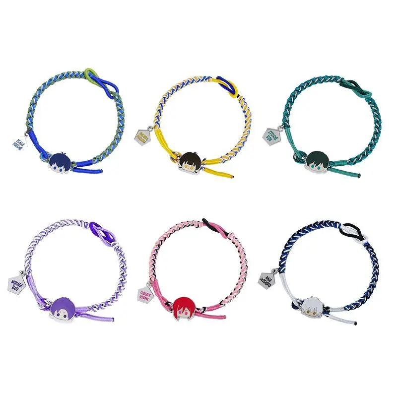 New Anime Blue and Locks Series Exquisite Wristband Cartoon Character Reo Mikage Meguru Bachira Creativity Weaving Wristband