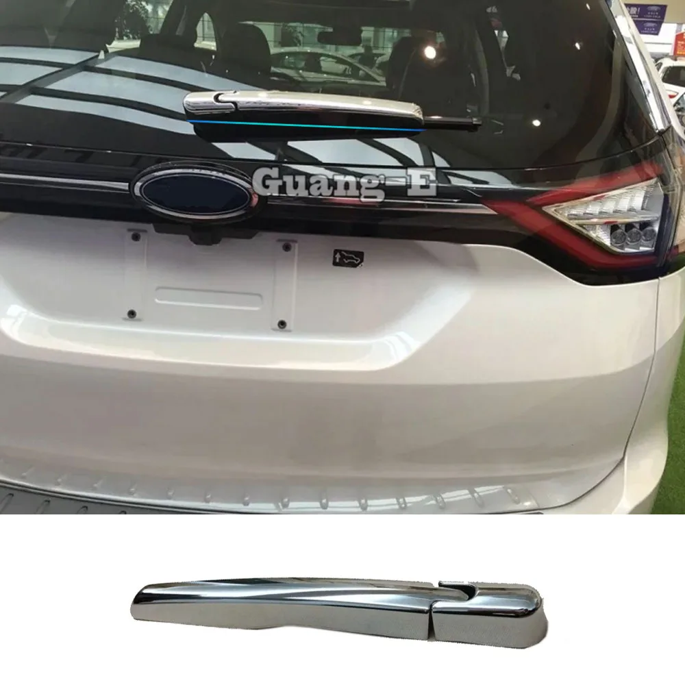

Car Styling ABS Chrome Rear Glass Wiper Wash Nozzle Frame Trim Tail Window Trims Parts 2pcs For Ford EDGE 2015 2016 2017 2018