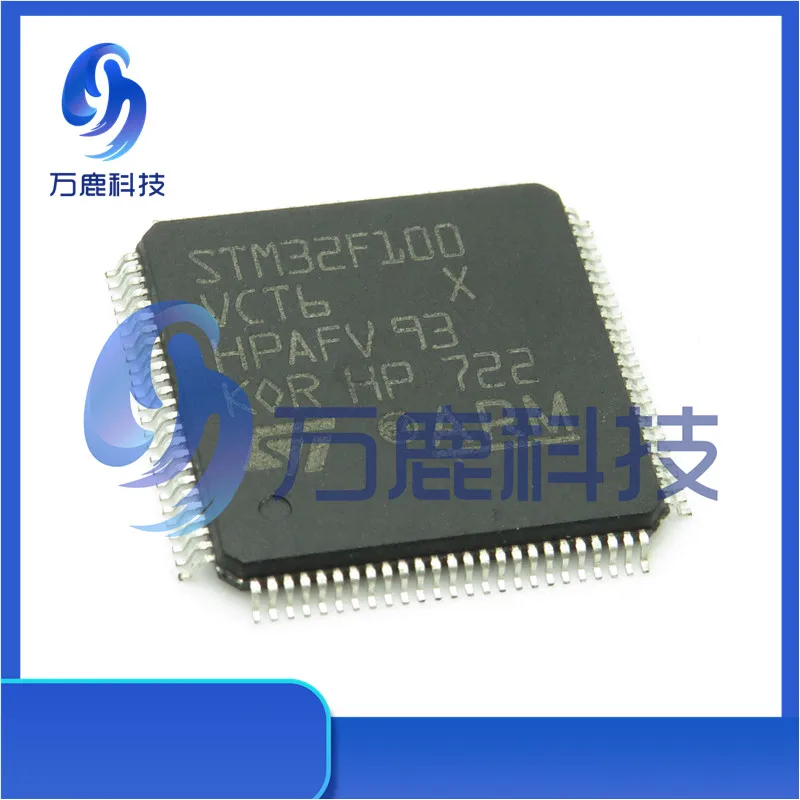 Stm32F100Vct6 Mcu 32-Bit Arm Cortex M3 Risc 256Kb Flash 2.5V/3.3V 100-Pin Lqfp T/R