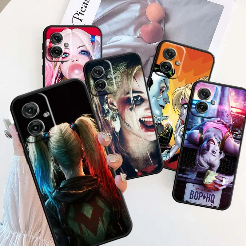 

Crazy H-Harley Q-Quinn sexy For Motorola G85 Edge 50 G24 G35 G14 G04 40 G72 G34 G31 G Stylus G54 G13 G32 5G Black Phone Case