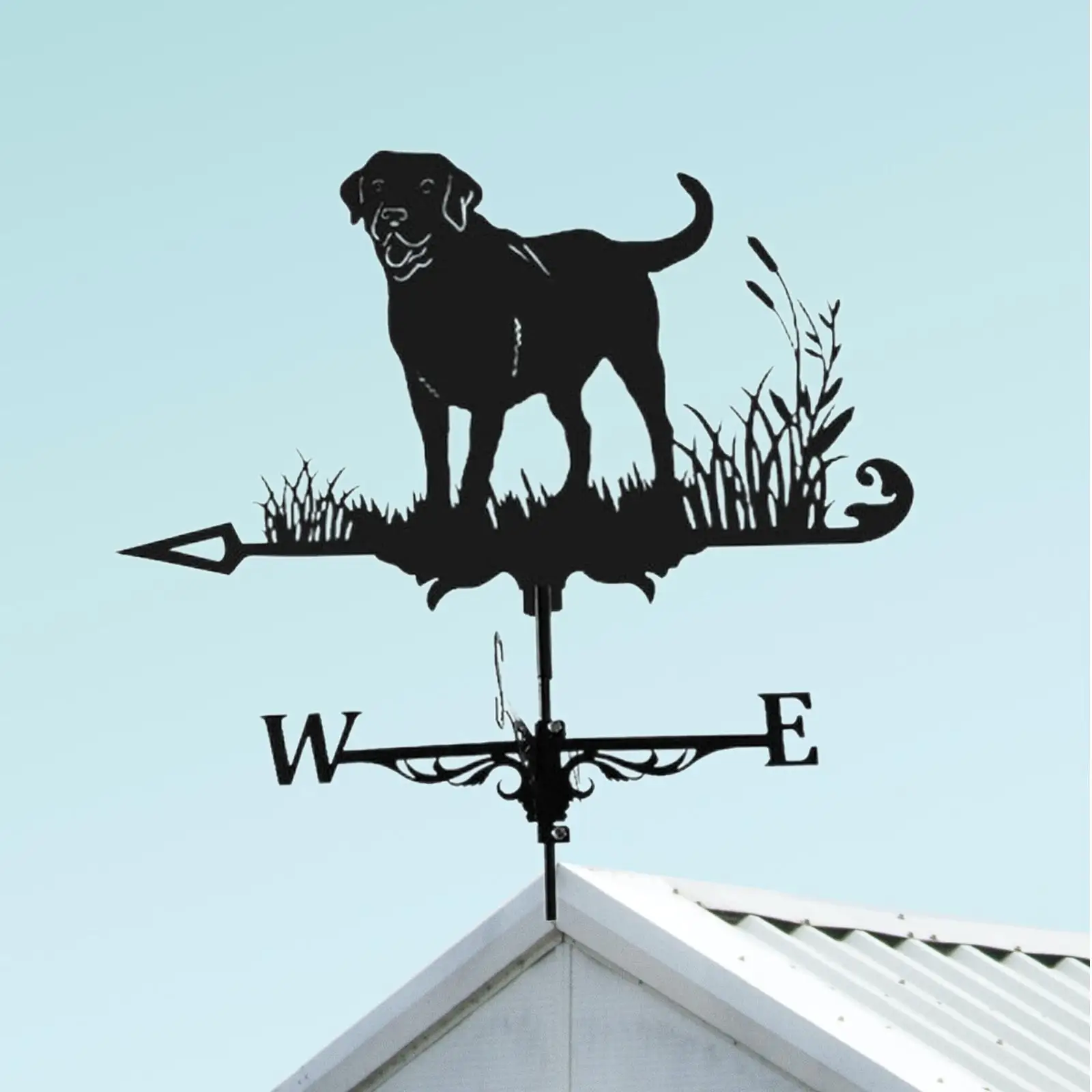 

Iron Retro Durable Scene Garden Stake Weather Vane Professional Measuring Tool Garden Yard Decor