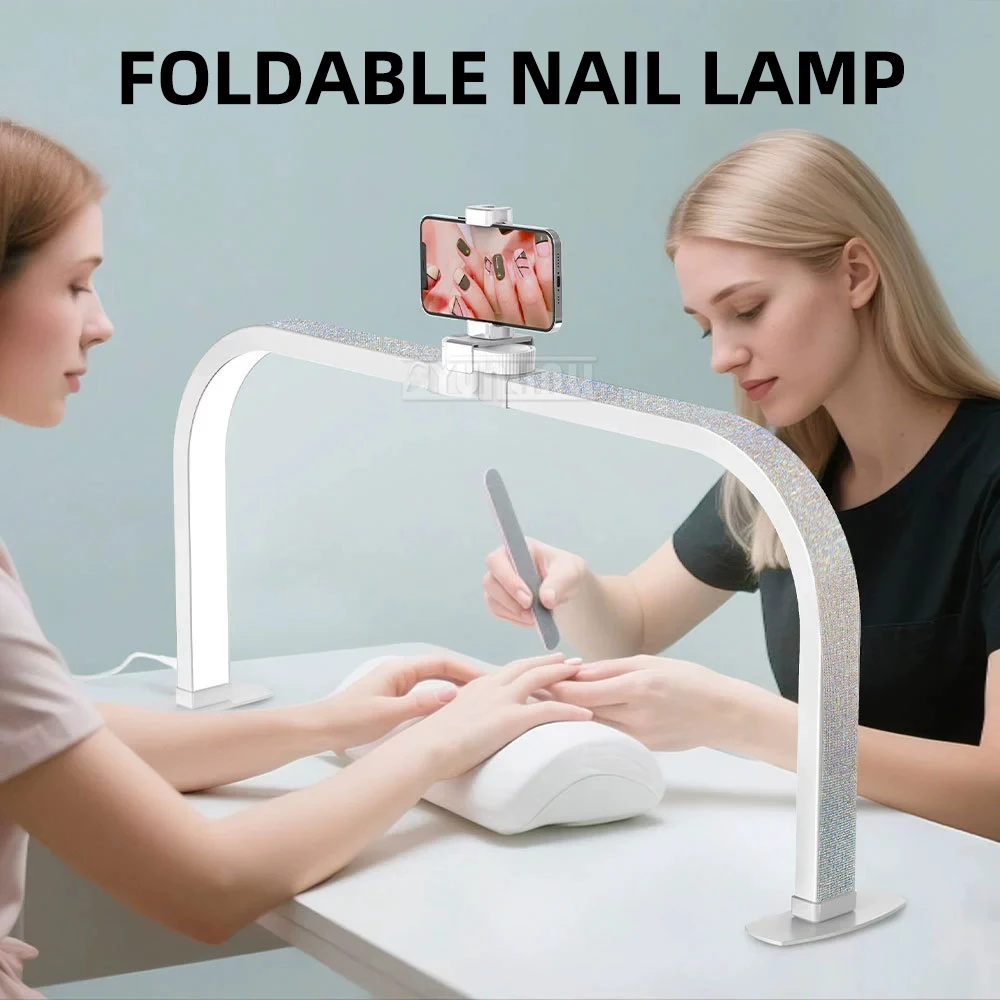 

Складной настольный светильник для макияжа и красоты ресниц, заполняющий свет, полумесяц