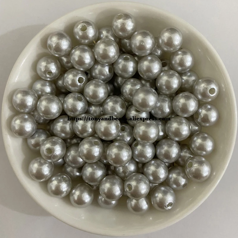 Acryl-Imitationsperlen, runde Kugel-Abstandsperlen, 4, 6, 8, 10, 12 mm, wählen Sie Größe und Farbe für die Schmuckherstellung, DIY, Lochgröße 1,5 mm – Detail 7