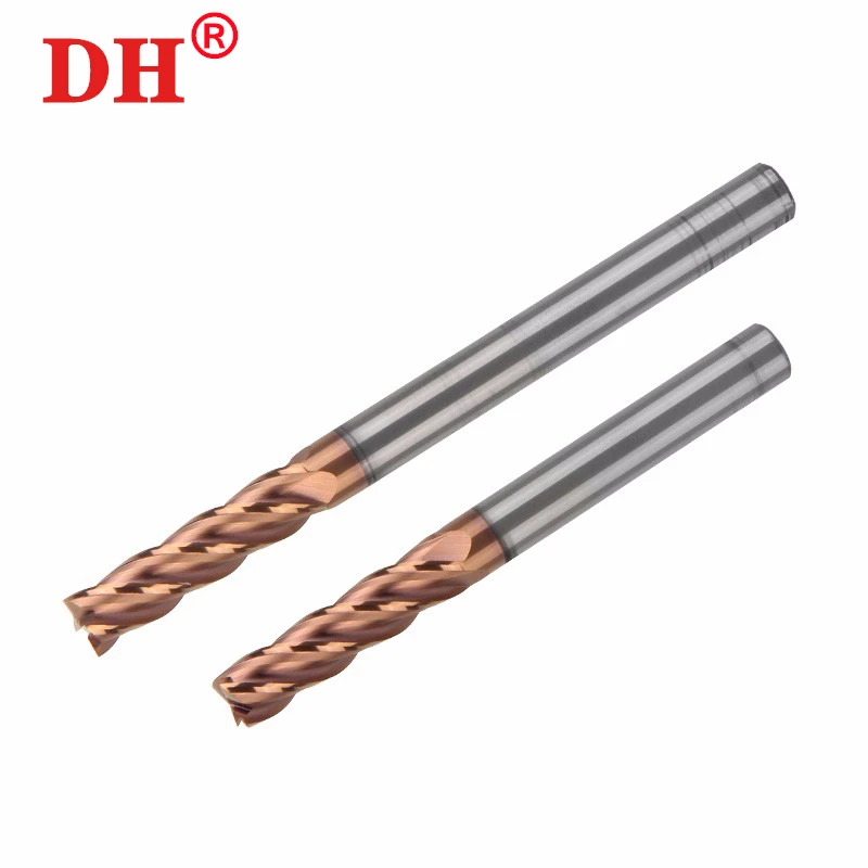 HRC55 4Flute alloy stand Milling Cutter Tungsten Steel Carbide Coating Flat End Mill For CNC Mechanical Machining Endmills Tools