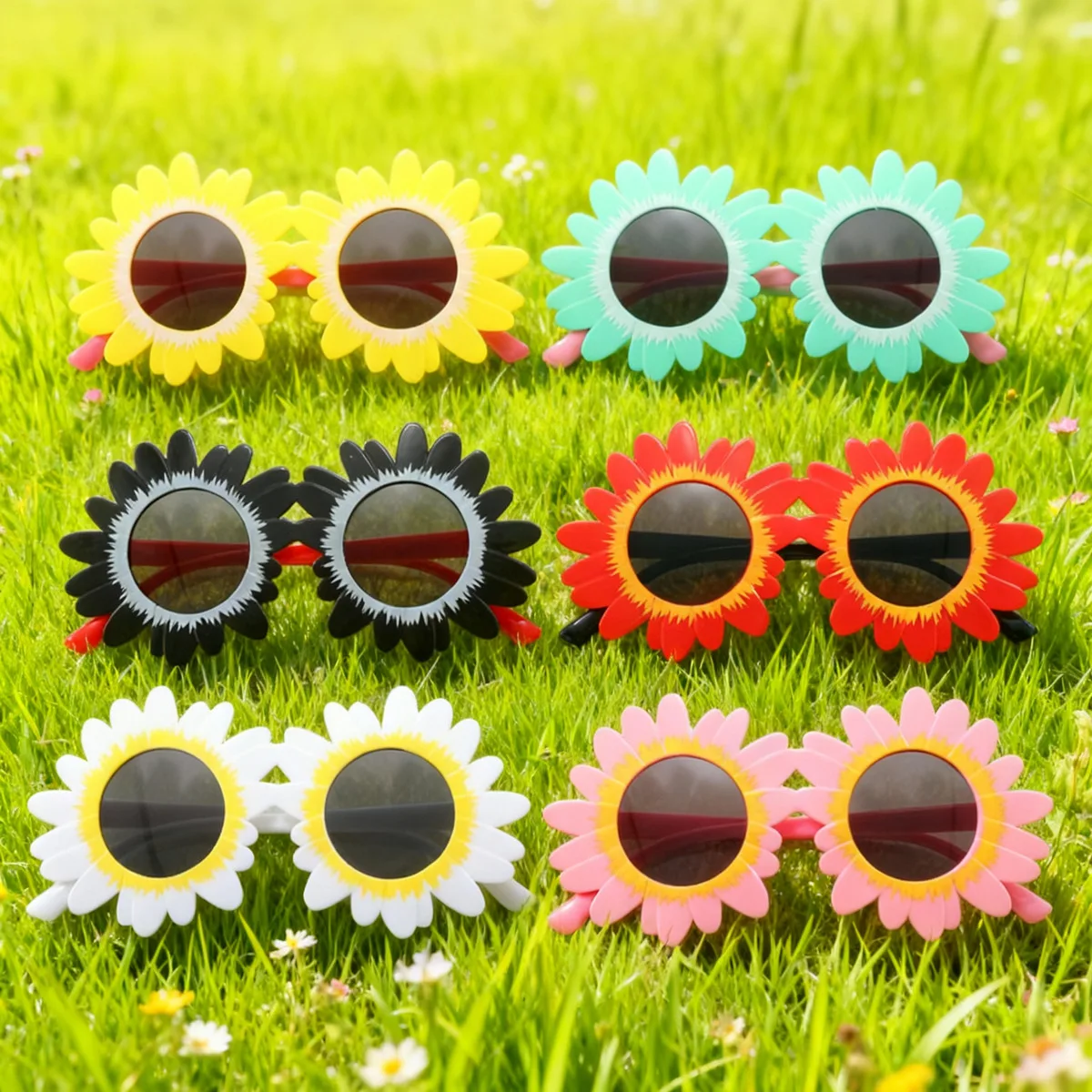 

Солнцезащитные очки 2025 года, увеличенные и забавные игрушки, детские очки с подсолнухом, модные детские очки для девочек