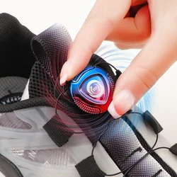Cordones con hebilla giratoria para niños y adultos, cordones de liberación rápida automática para zapatillas deportivas, accesorios para perezosos, 1 par