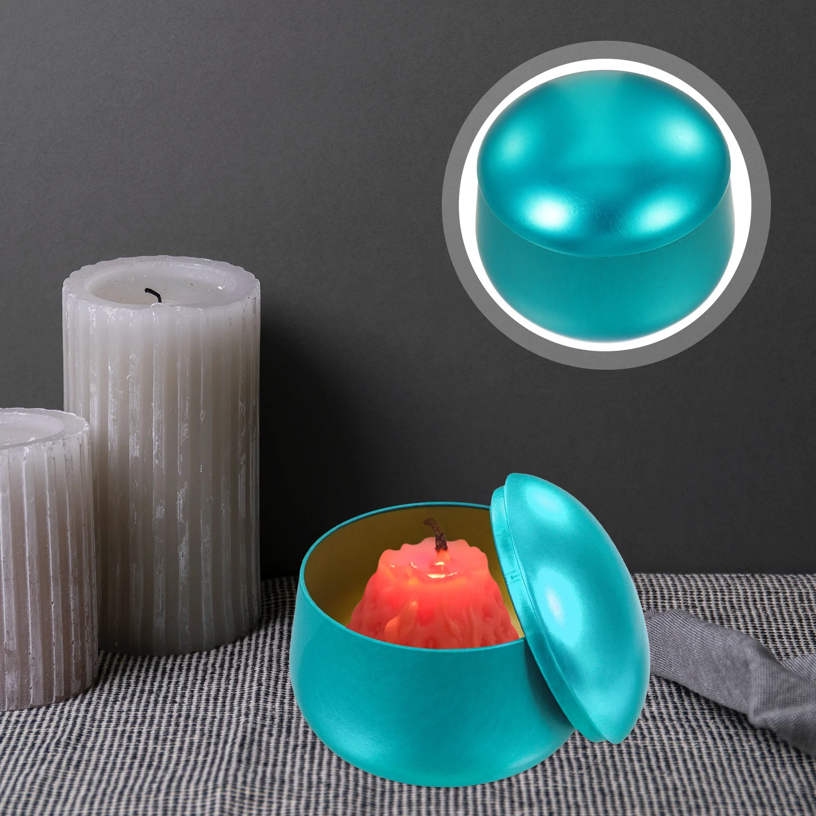 

12pcs Aromatherapy Tins Small Metal Jar Premium Tinplate Diy Scented Making Storage Belly Empty Tins For Tea