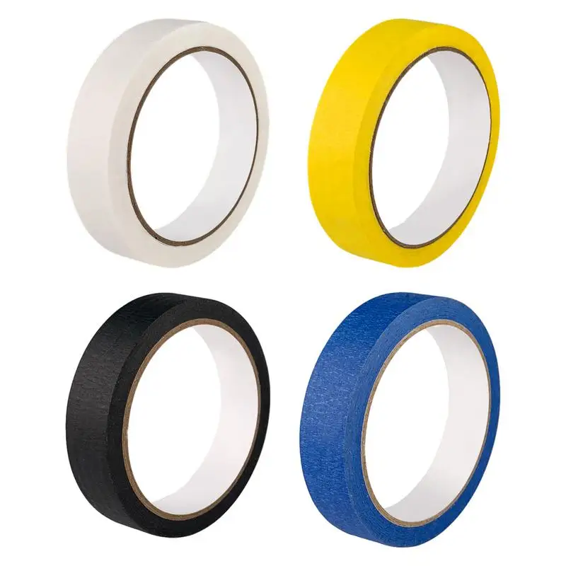 เทปจิตรกรหลากสีอุปกรณ์ศิลปะแบบทำมือเทปม้วนสีกระดาษกาวฉีกง่ายเทปงานฝีมือสำหรับเด็กเพื่อความสวยงามในรถ