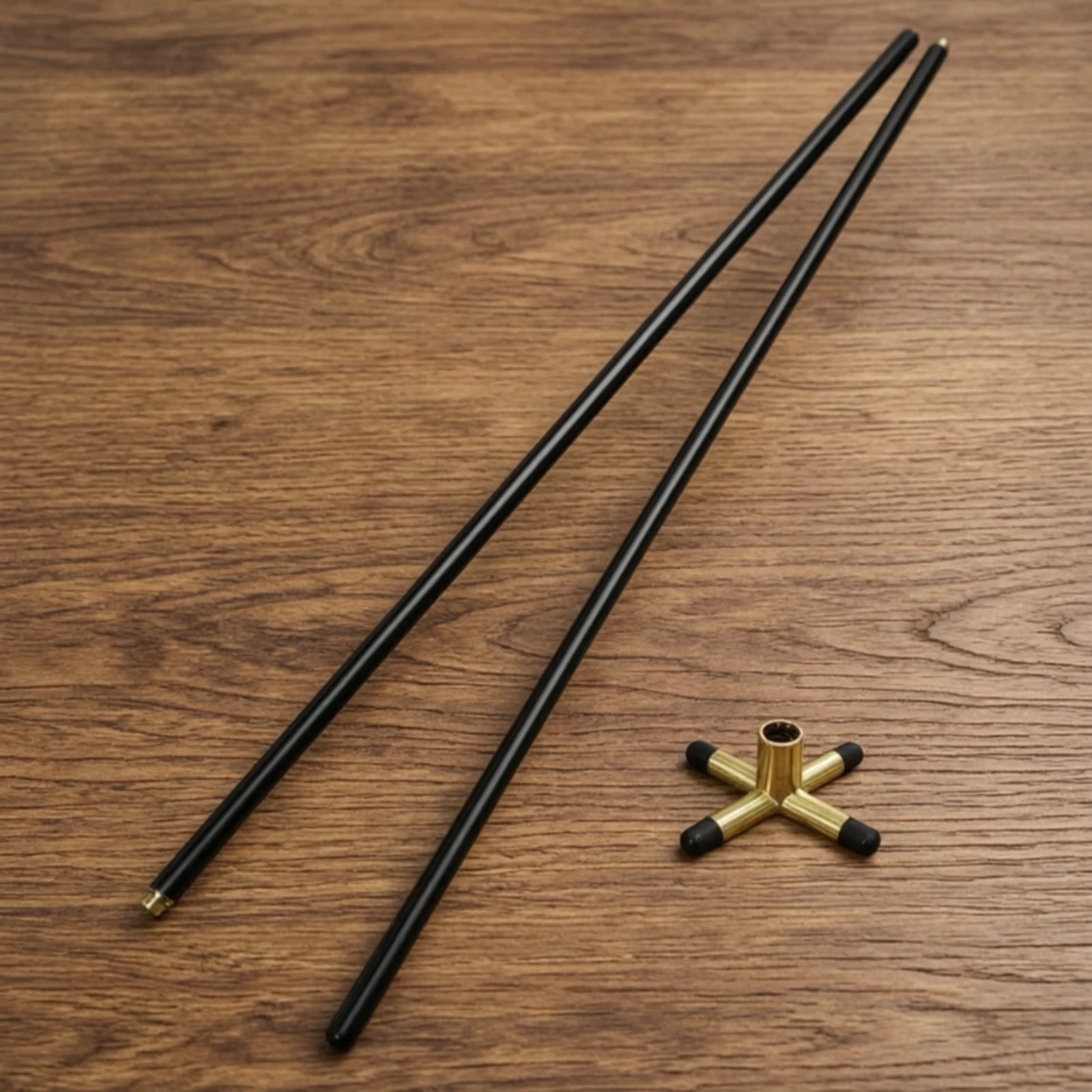 Billiard Bridge Rod with Cross Head Aluminum Alloy Billiard Bridge Stick Accessory Detachable Threaded for Game Rooms