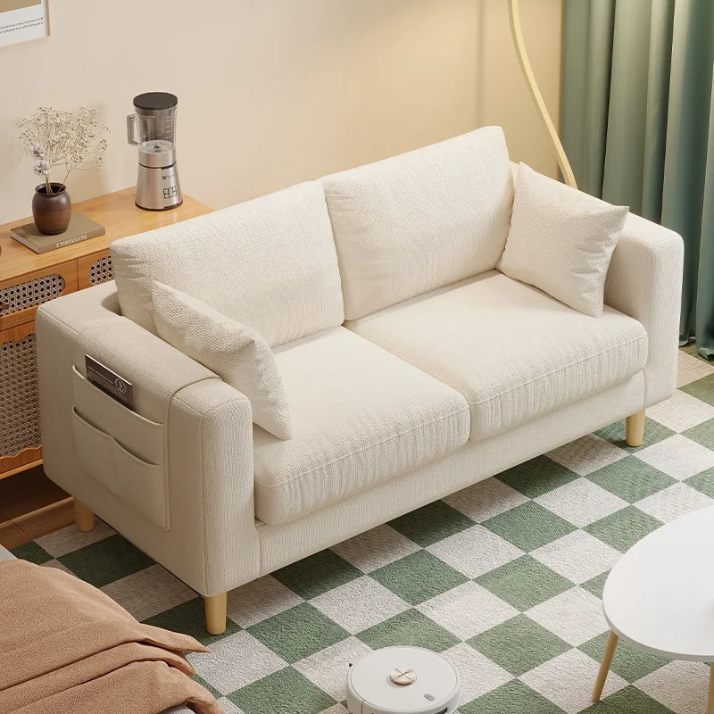 Popular Three-Person Convertible Fabric Sofa Leer for Small Apartments Clothing Stores Living Rooms-Simple Stylish Design for
