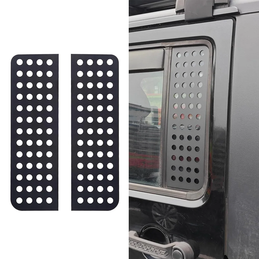 Rear Window Decals Aluminum Alloy Decals Glass Panel Cover U.S. Flag Style for 2007-2021 Jeep Wrangler JL JLU 4-Door