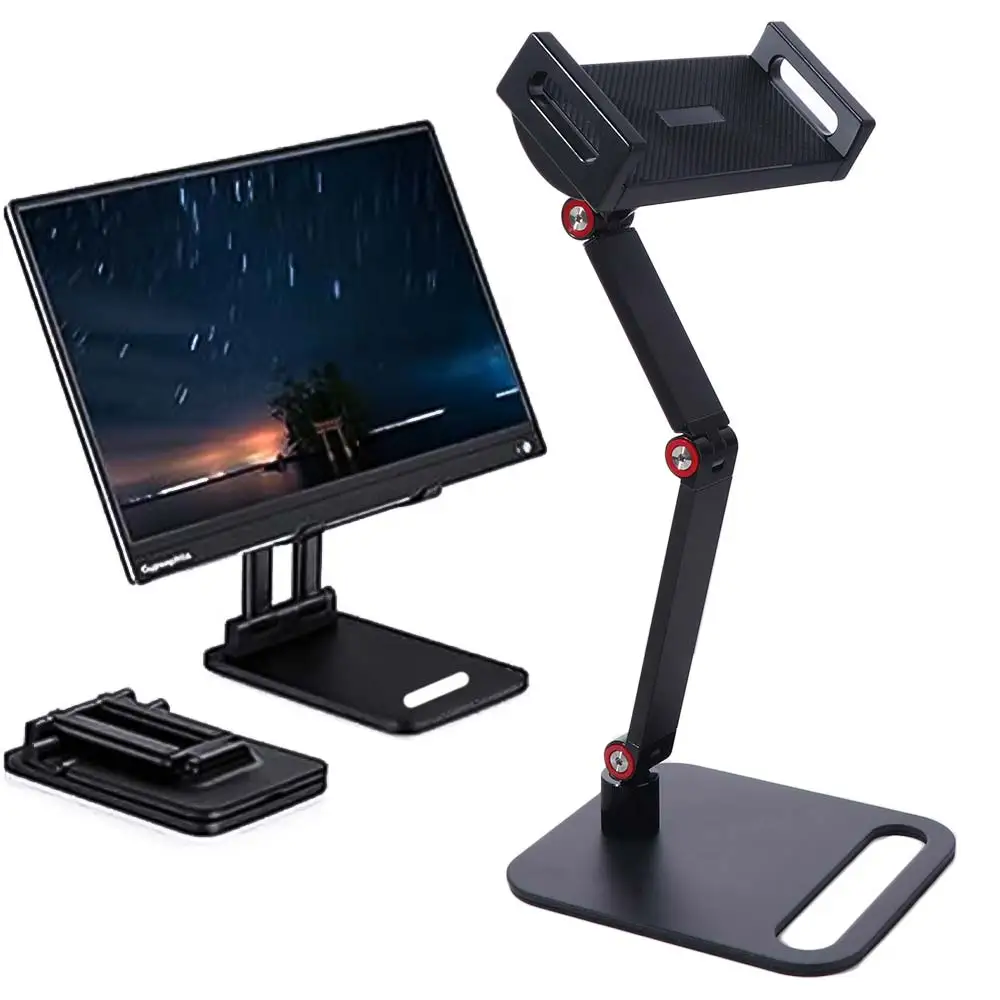 Adjustable Height Portable Monitor Holder Foldable Expandable Screen Holder Ergonomic Punch-Free Monitor Bracket Display Base