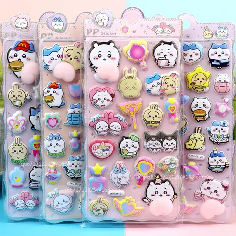 핫 카와이 만화 3D 방귀 복숭아 입체 스티커 입체적인 귀여운 동물 스트레스 해소 스티커 DIY 장식 스티커 용품