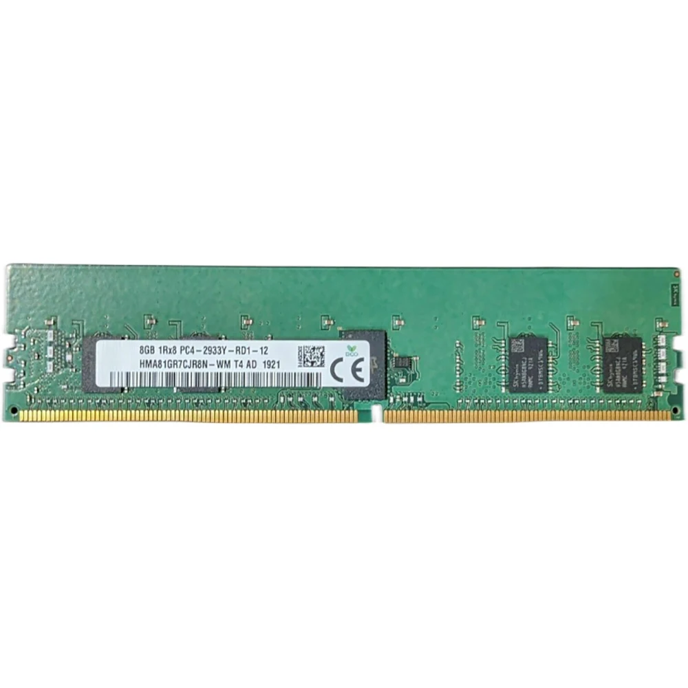 1 Stuks Ram 8Gb 8G PC4-2933Y Ddr4 Ecc Reg Rdimm Server Geheugen Hoge Kwaliteit Snel Schip