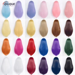 60CM Synthetic Long Straight Cosplay Wig With Bangs Anime Ombre Heat Resistant Synthetic Hair Wigs + Wig Cap