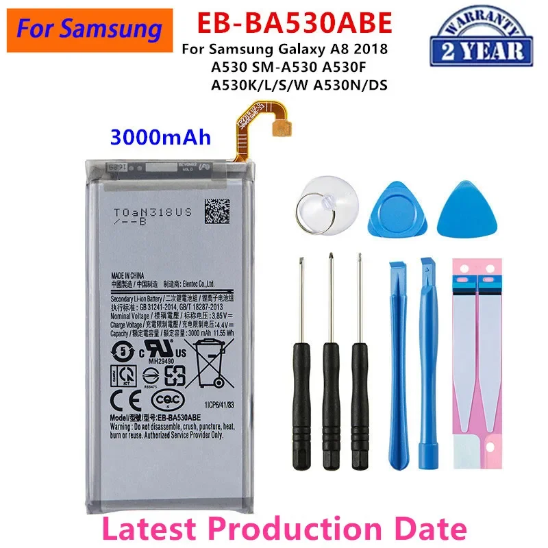 

Brand New EB-BA530ABE 3000mAh Battery For Samsung Galaxy A8 2018 A530 SM-A530 A530F A530K/L/S/W A530N/DS Batteries