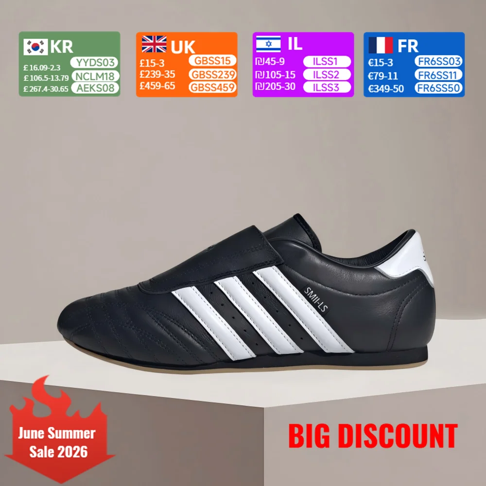 

adidas Originals Taekwondo Collection Non-Slip Lightweight Low-Top Training Shoes Unisex Style Black JQ4775