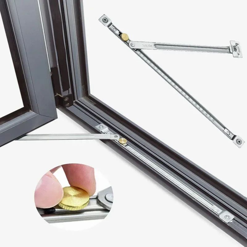 Stainless Steel Telescopic Wind Brace Locator Aluminum Window Position Stopper Control Sliding Bracing Support Limiter