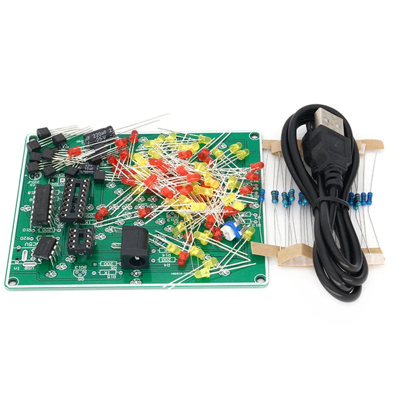 Fireworks red yellow Double Color Flashing Lights DIY Kit Strobe NE555 + CD4017 Electronic Practice Learning Kits Suite Parts