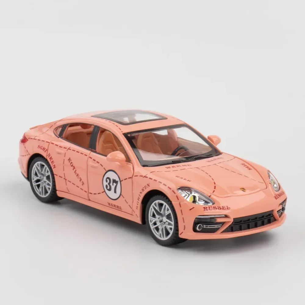 1:24 Porsche Panamera Symulacja samochodu sportowego Odlewany model samochodu ze stopu metali Dźwięk Światło Kolekcja zabawek dla dzieci Prezenty