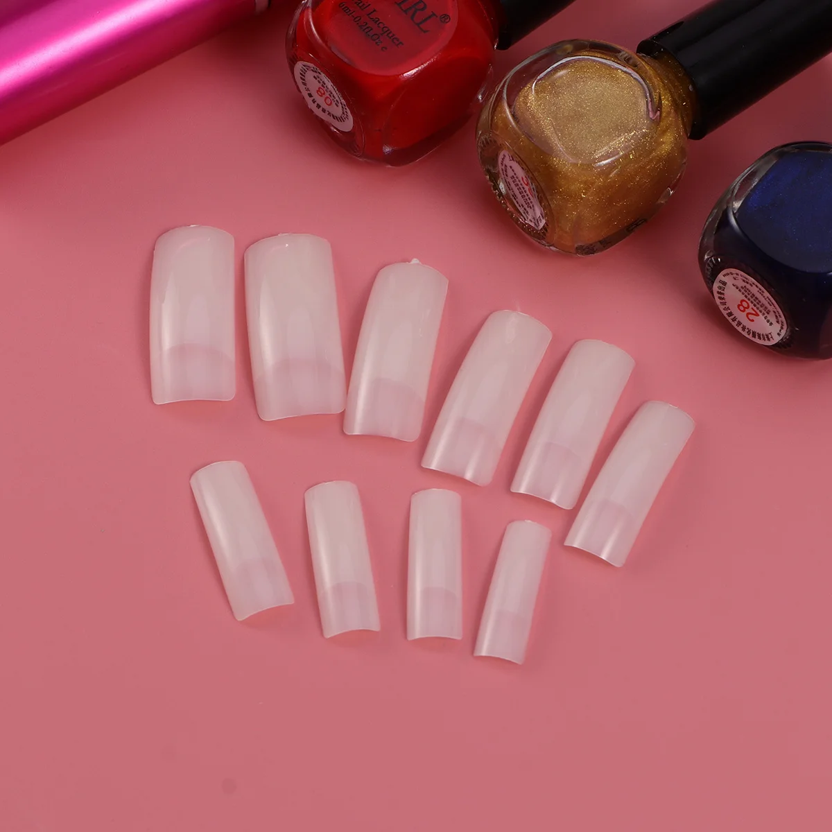 

500pcs Artificial Nails Natural Clear False Nail Tips For Professional Home Use Durable Reusable Fake Nails Pc Material No Smell