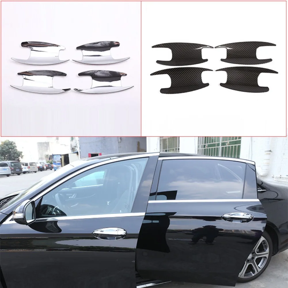 

Car Door Bowl Cover For Mercedes Benz W213 E Class W205 C-class GLC X253 2016-2019 ABS 4pcs Trim Car Accessories