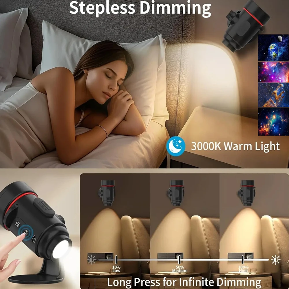Ambient Lighting Decor For Room - 4K Galaxy Projector 6 IN1 Planetarium